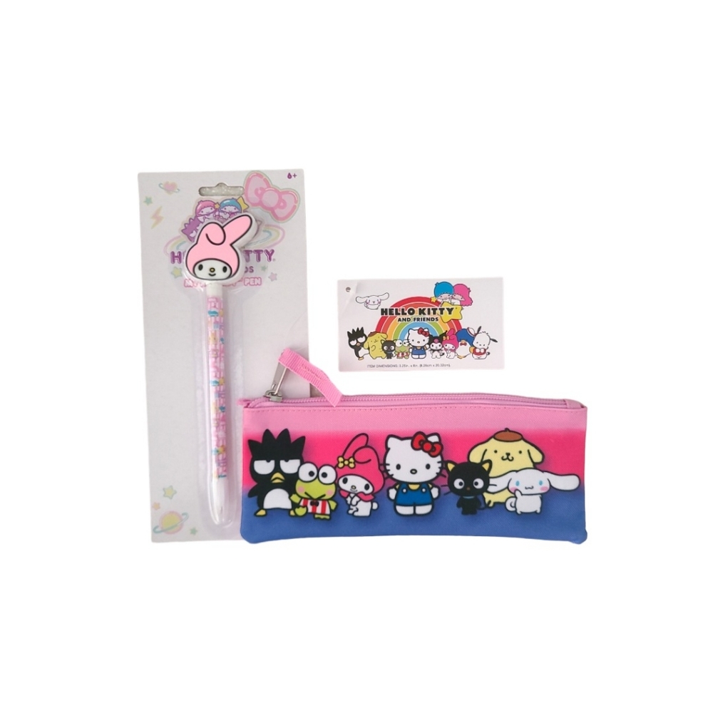 My Melody, Hello kitty and Friends Novelety Pen and Pencil Pouch Set
